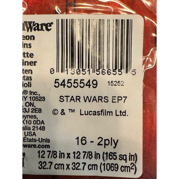 NEW Star Wars The Force Awakens Luncheon Napkins Birthday Party
Kylo Ren Sealed - Picture 7 of 7